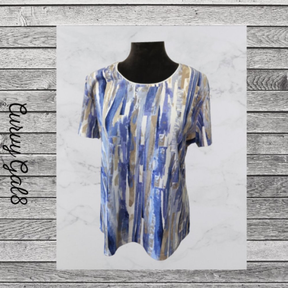 🔥 Last Chance 🔥  Karen Scott Petites Abstract Top/Blouse  LP